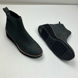 Eileen Fisher Adele Graphite Grey Gray Wedge Booties Ankle Boots Womens SZ 7 NEW